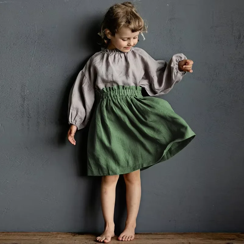 Girl's Cotton And Linen Midi Skirt Summer New Children's Casual Loose Elastic Waist Ruched Simple Skirt Baby Girl Skirts,TZ46
Girl's Cotton And Linen Midi Skirt Summer New Children's Casual Loose Elastic Waist Ruched Simple Skirt Baby Girl Skirts,TZ46
