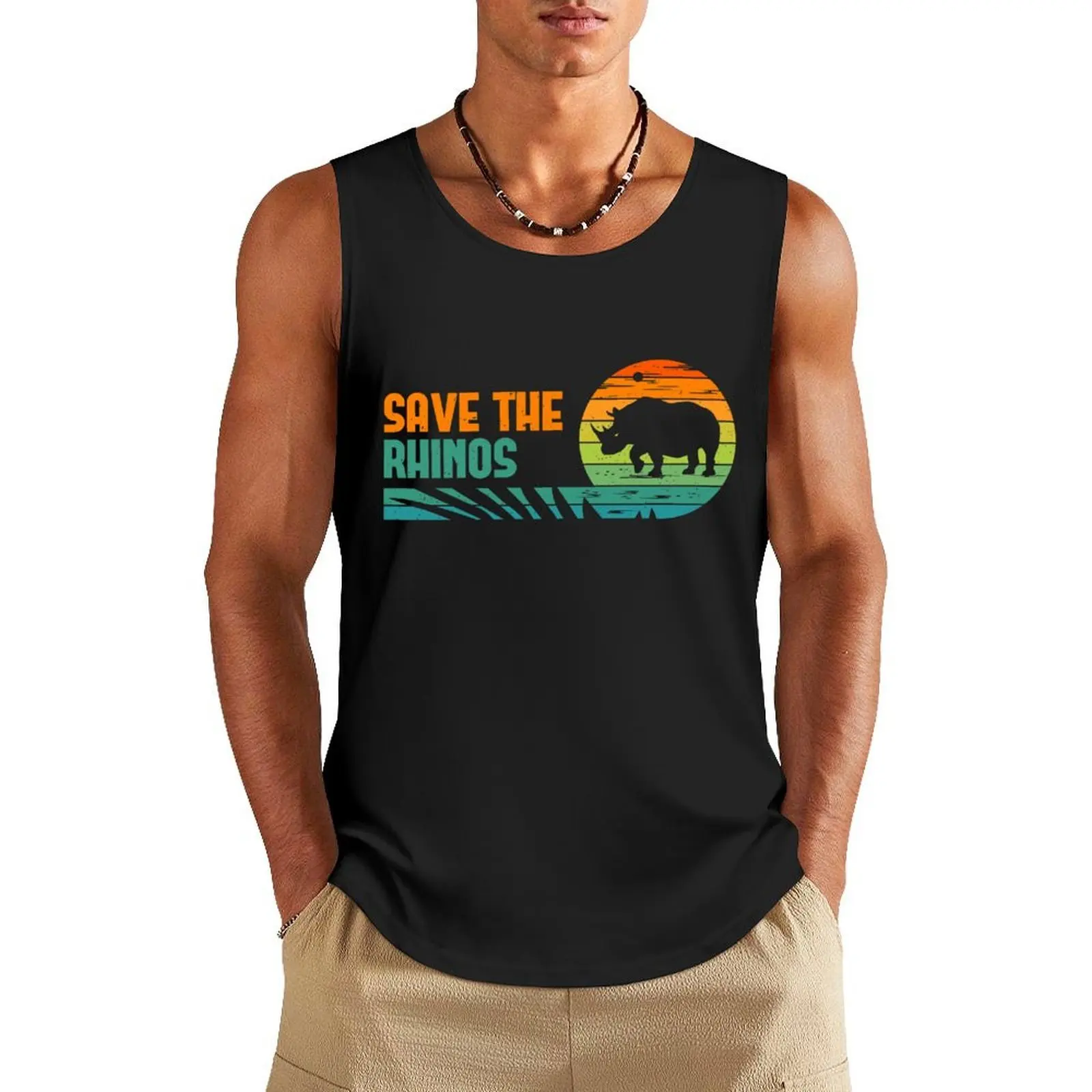 Save The Rhinos - Retro Tank Top gym training accessories mens gym clothes Vest male
Save The Rhinos - Retro Tank Top gym training accessories mens gym clothes Vest male