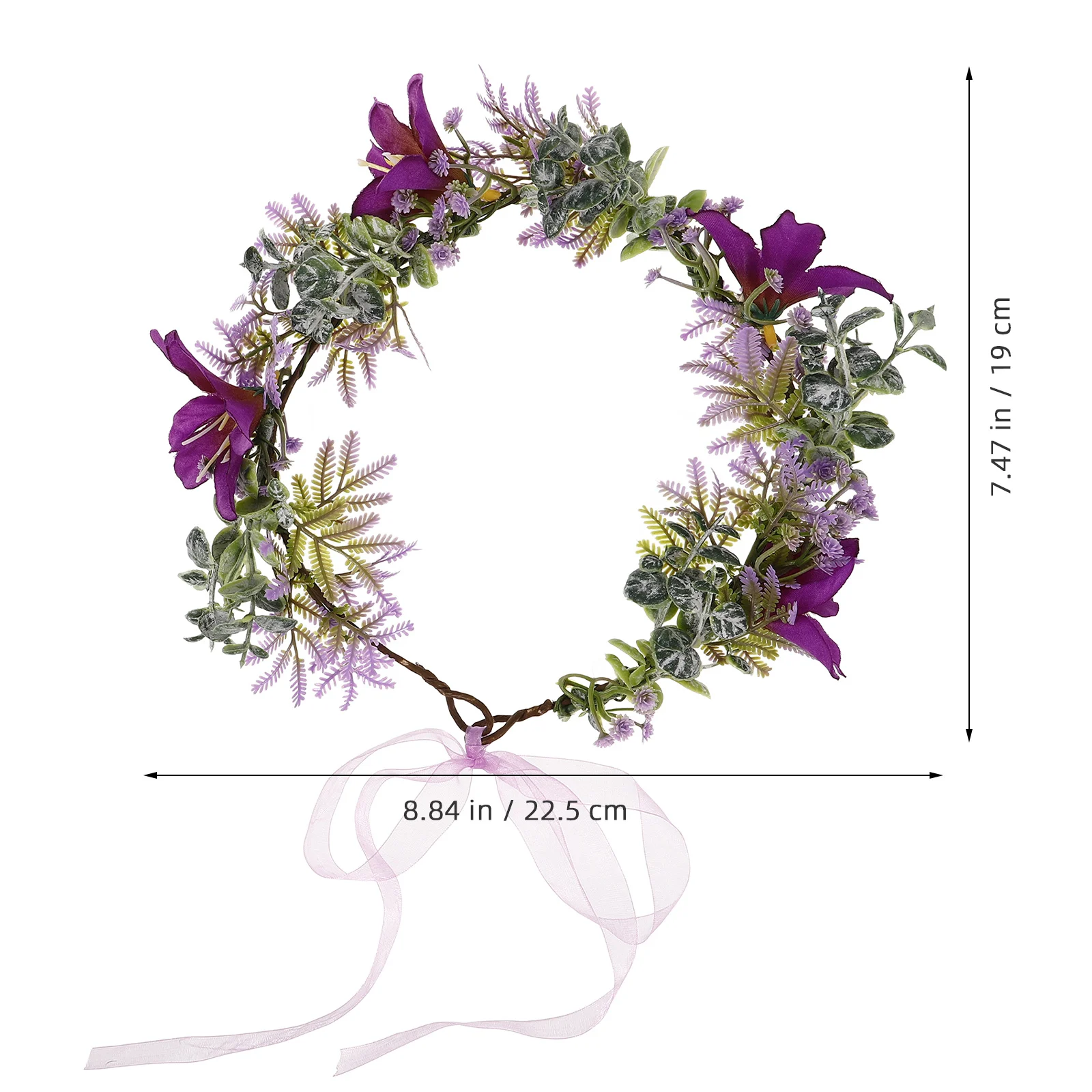 Floral Headpiece Realistic Fake Flowers Wedding Bride Headband Hair Accessory for Women Girls Party Photo Shoot
Floral Headpiece Realistic Fake Flowers Wedding Bride Headband Hair Accessory for Women Girls Party Photo Shoot