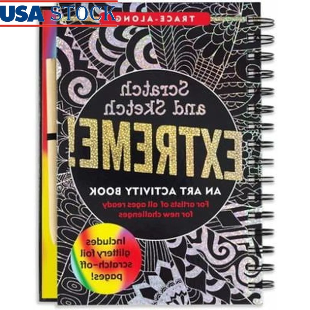 Scratch and Sketch Extreme Trace-Along Art Activity Book Kids 64 Pages Fun Creative Drawing Learning Tool
Scratch and Sketch Extreme Trace-Along Art Activity Book Kids 64 Pages Fun Creative Drawing Learning Tool