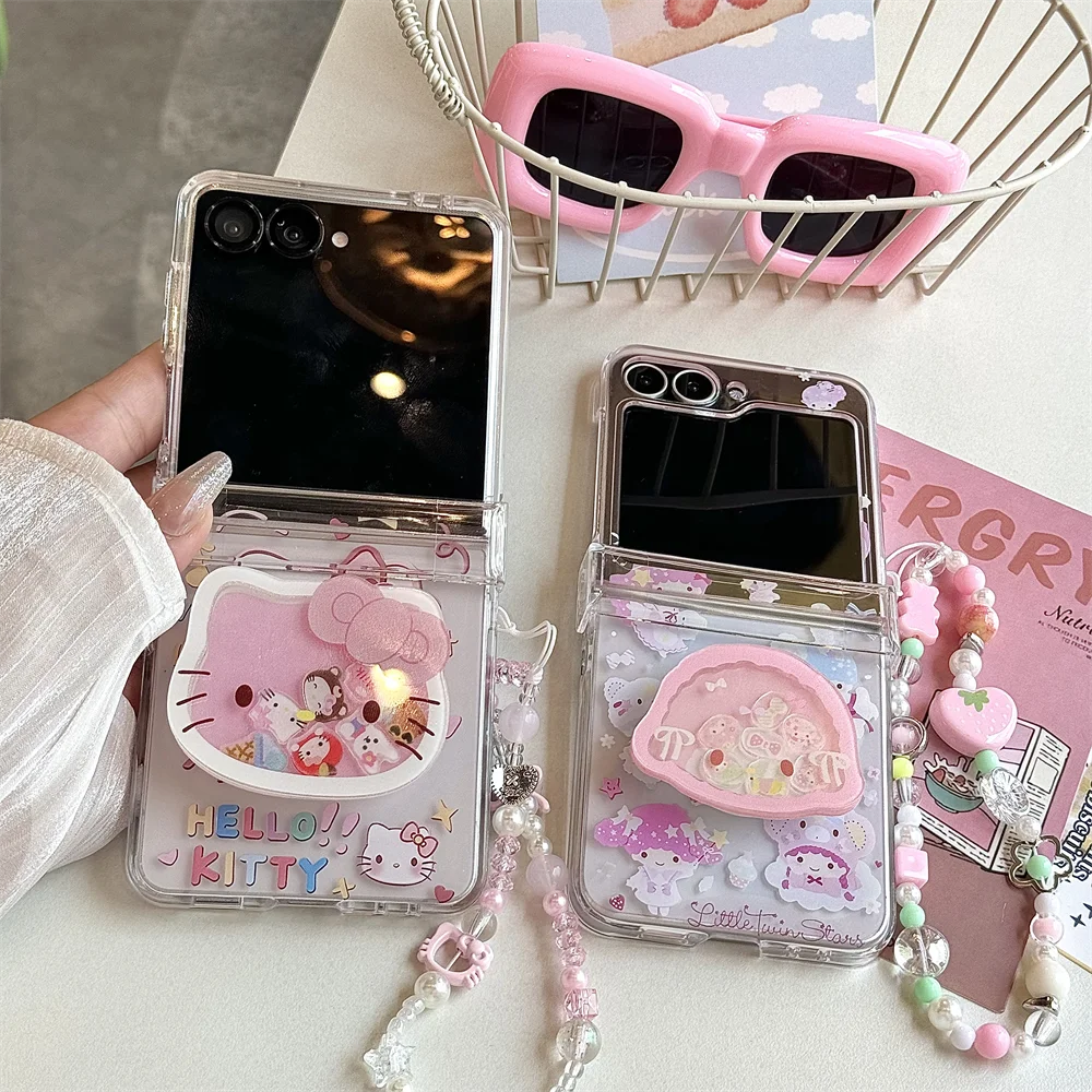 Милый полноэкранный прозрачный чехол для телефона Hello Kitty для Samsung Z Flip 7 FE flip 6 5 zflip 4 3, акриловый защитный чехол на петлях
Милый полноэкранный прозрачный чехол для телефона Hello Kitty для Samsung Z Flip 7 FE flip 6 5 zflip 4 3, акриловый защитный чехол на петлях