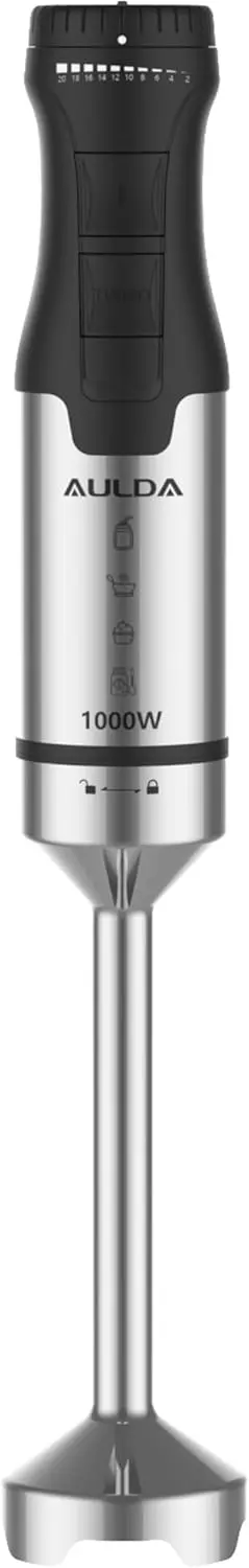1000W Immersion Blender, 20-Speed Hand Mixer with Ergonomic Handle for Smoothies, Baby Food, Soup
1000W Immersion Blender, 20-Speed Hand Mixer with Ergonomic Handle for Smoothies, Baby Food, Soup