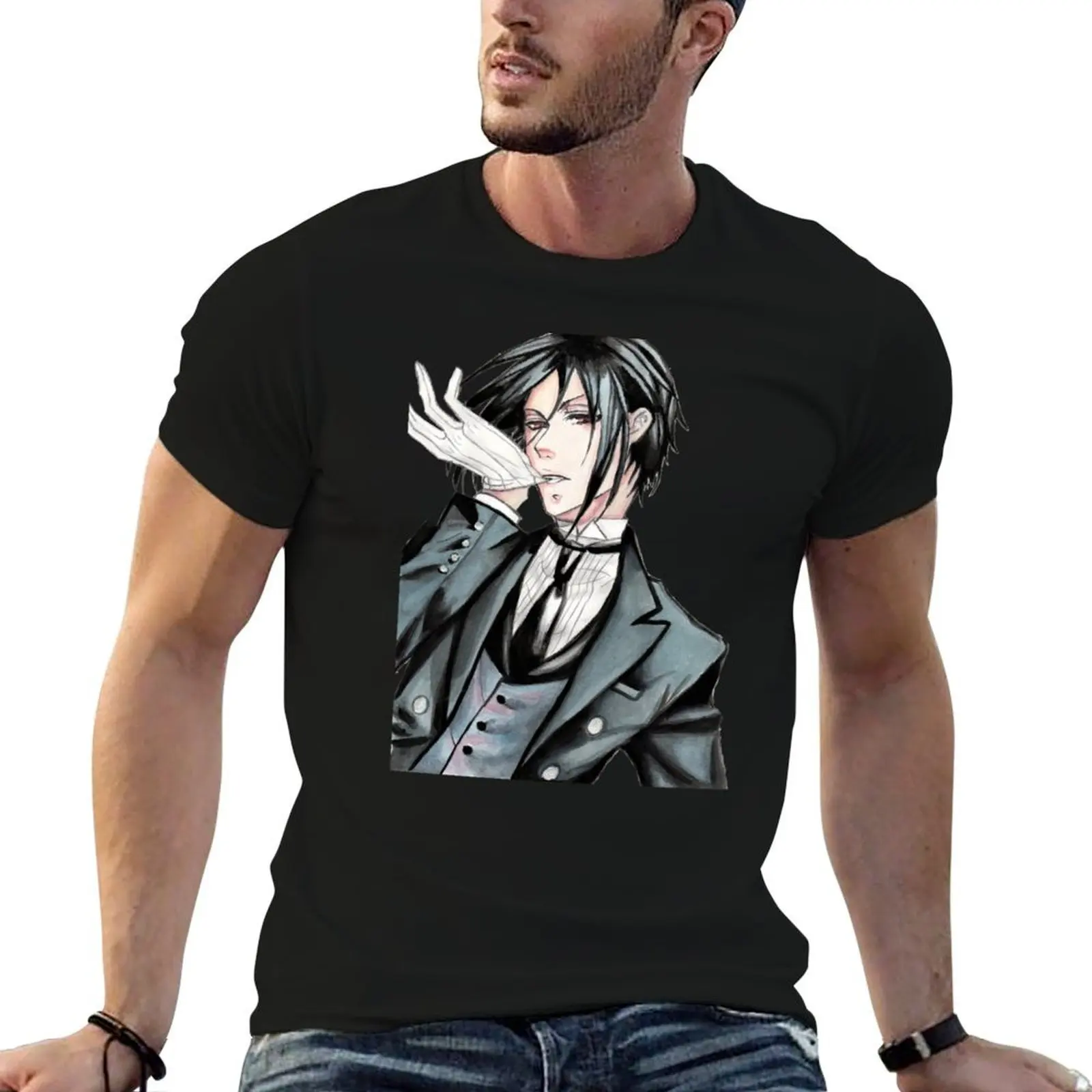 Sebastian (Black Butler) T-Shirt black cotton t-shirt plain for man package t shirt man plain T-Shirt
Sebastian (Black Butler) T-Shirt black cotton t-shirt plain for man package t shirt man plain T-Shirt