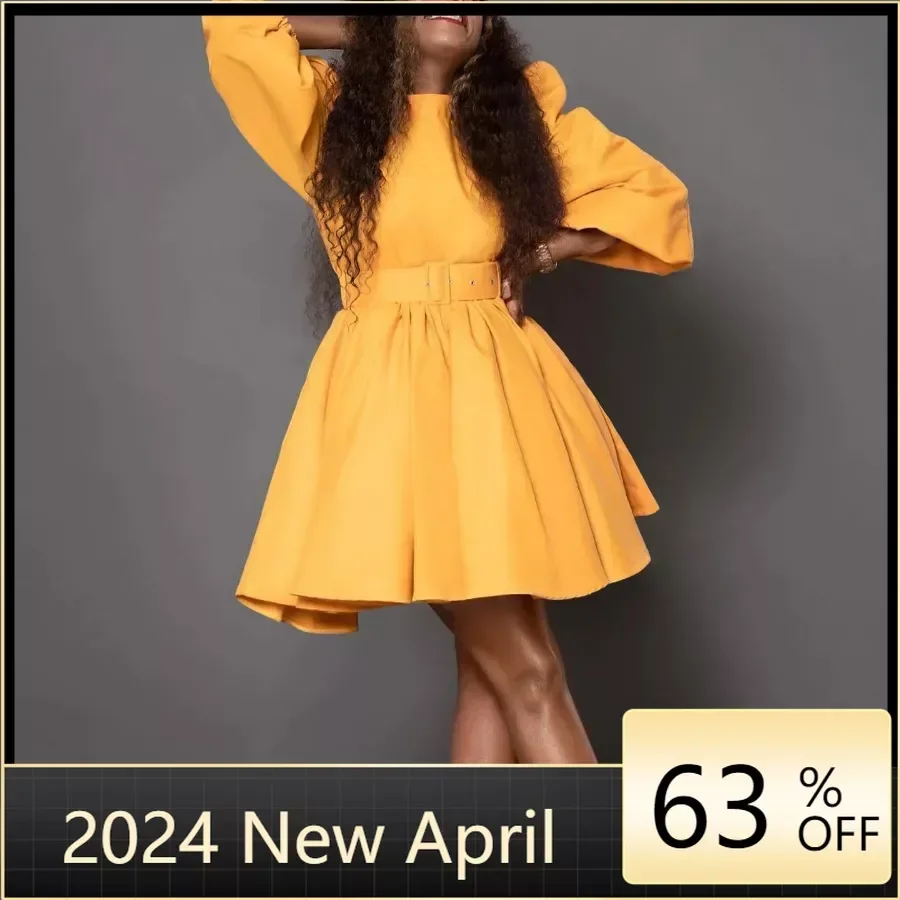 African Party Evening Dresses for Women 2024 Elegant Summer African Puff Sleeve Solid Color Mini Dress Africa Clothing Outfits
African Party Evening Dresses for Women 2024 Elegant Summer African Puff Sleeve Solid Color Mini Dress Africa Clothing Outfits