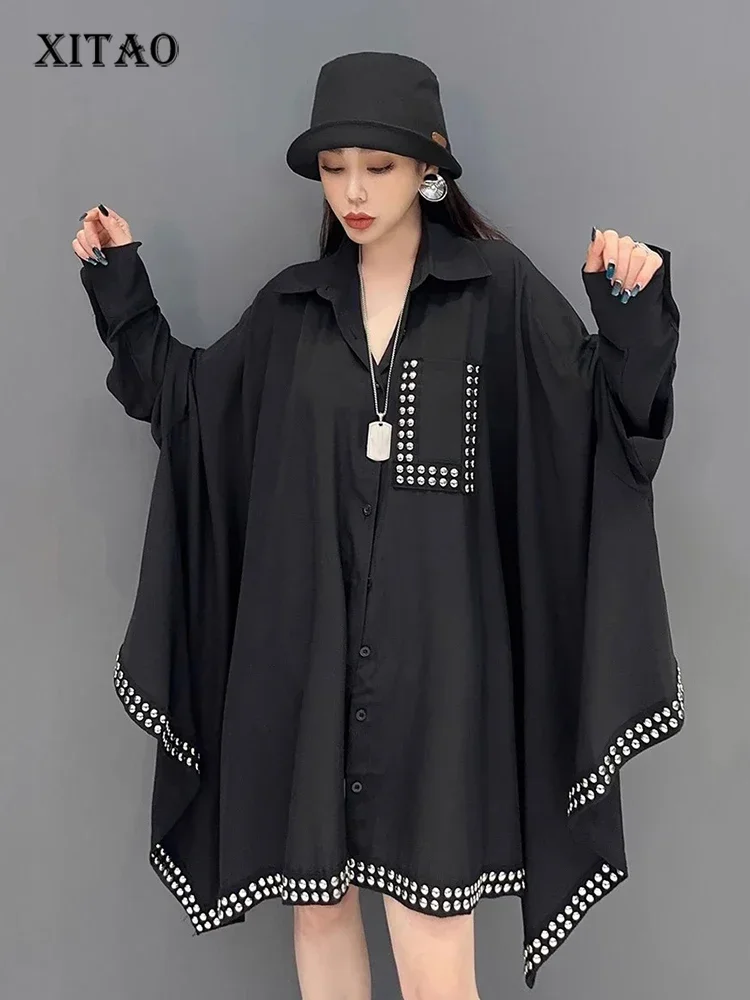 XITAO Batwing Sleeve Rivet Decoration Shirt Loose Fashion Personality Women Loose Turn-down Collar Spring New Top LYD1542
XITAO Batwing Sleeve Rivet Decoration Shirt Loose Fashion Personality Women Loose Turn-down Collar Spring New Top LYD1542