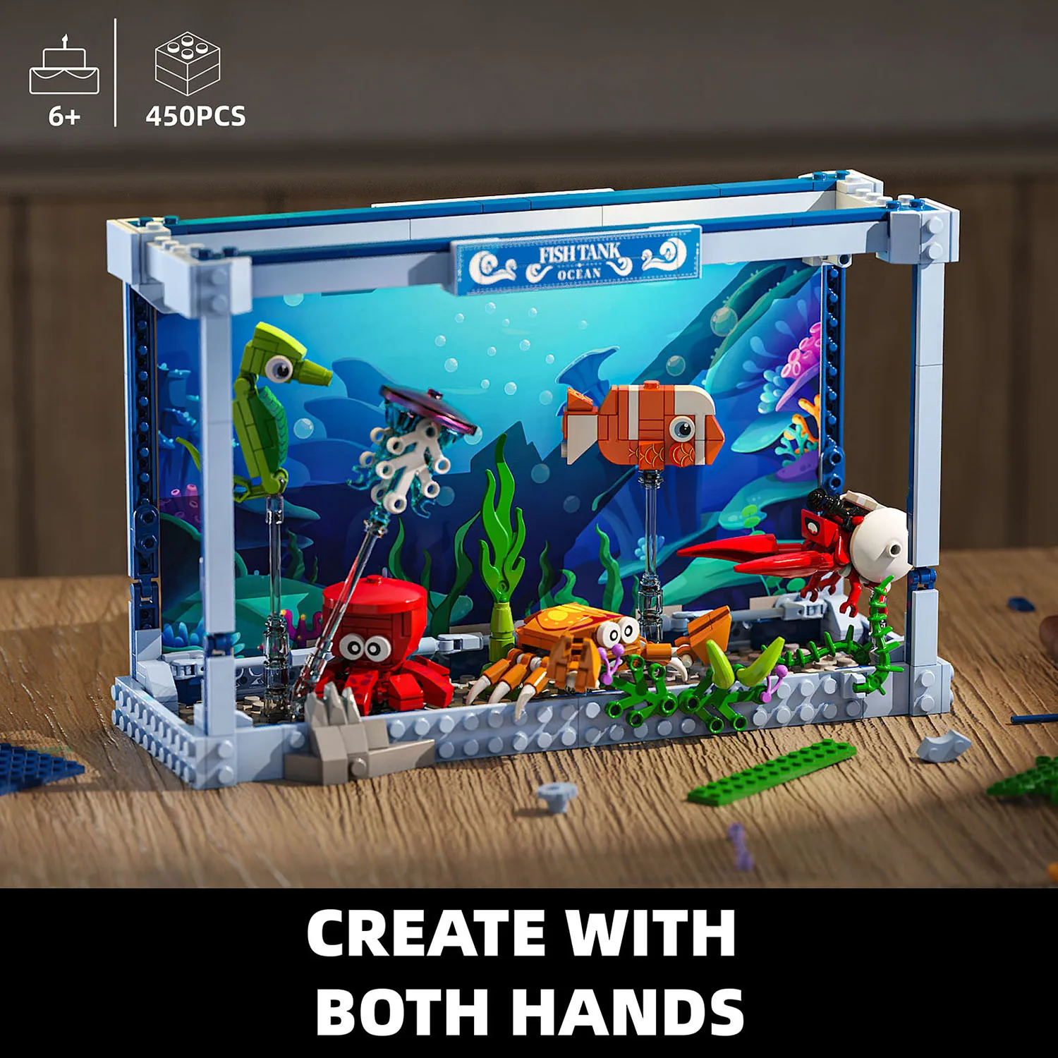 391 шт., строительные блоки для аквариума, игрушки, модель океанского аквариума, сборка головоломки, кирпичи, наборы игрушек для детей, настольный орнамент, подарки
391 шт., строительные блоки для аквариума, игрушки, модель океанского аквариума, сборка головоломки, кирпичи, наборы игрушек для детей, настольный орнамент, подарки