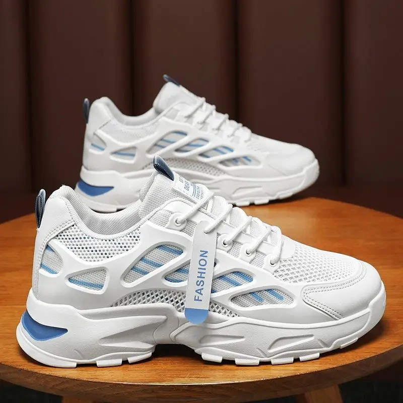 Trendy Men's White Sports Shoes Breathable Mesh Wear-resistant Summer Fashion Dad Shoes Versatile for Teenagers And Adults
Trendy Men's White Sports Shoes Breathable Mesh Wear-resistant Summer Fashion Dad Shoes Versatile for Teenagers And Adults