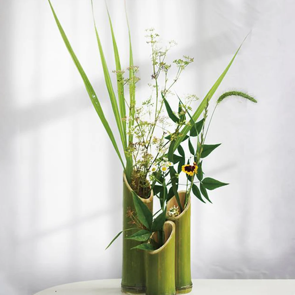 3pcs Bamboo Tube Vase 4-5cm Diameter 20-25-30cm Height Flowerpot Arrangement Simpllicity Planter Desktop Decor 
3pcs Bamboo Tube Vase 4-5cm Diameter 20-25-30cm Height Flowerpot Arrangement Simpllicity Planter Desktop Decor