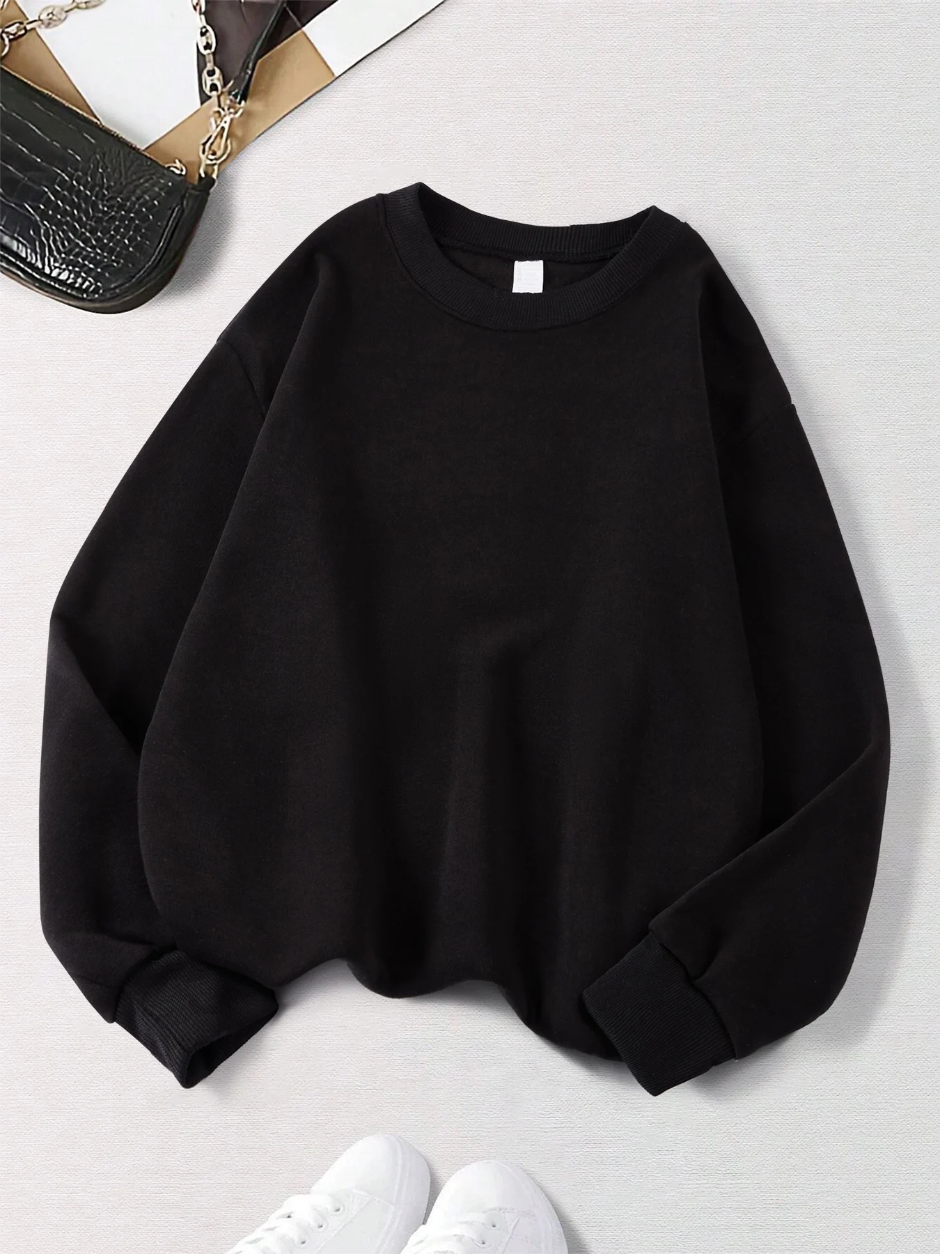 Winter Pullover Women's Solid Sweatshirts Comfortable Casual Warm Sweatshirts Loose Crew Neck Wool Treet Soft Sportswear Top
Winter Pullover Women's Solid Sweatshirts Comfortable Casual Warm Sweatshirts Loose Crew Neck Wool Treet Soft Sportswear Top