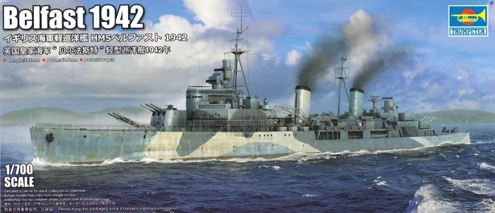 Trumpeter Plastic Assemble Ship Model Kit 06701 Royal Navy Light Cruiser HMS Belfast 1942 1/700 Scale
Trumpeter Plastic Assemble Ship Model Kit 06701 Royal Navy Light Cruiser HMS Belfast 1942 1/700 Scale