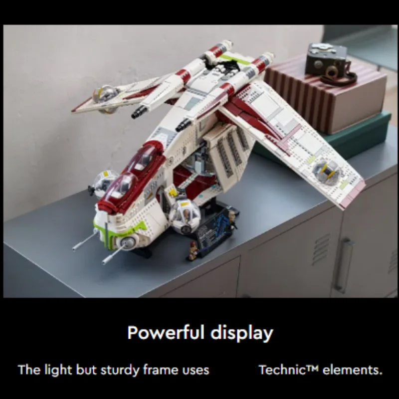3292Pcs Republic Fighter Gunship Starship Destroyer 75309 Assemble Puzzles Model Toys for Children Gifts for Kids Birthday Set
3292Pcs Republic Fighter Gunship Starship Destroyer 75309 Assemble Puzzles Model Toys for Children Gifts for Kids Birthday Set