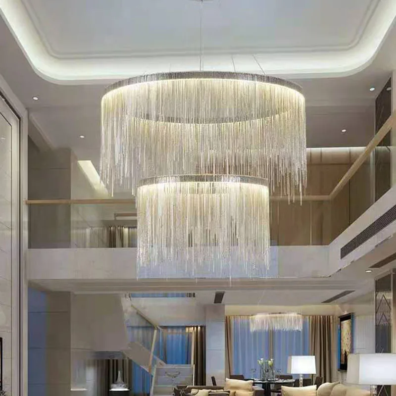 Modern Tassel Pendant Light Chandelier Nordic Luxury Hotel LED Chain Lamp Ceiling Chandeliers Lighting for Living Room Bedroom
Modern Tassel Pendant Light Chandelier Nordic Luxury Hotel LED Chain Lamp Ceiling Chandeliers Lighting for Living Room Bedroom