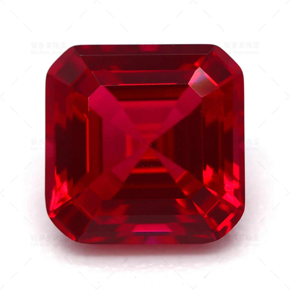Hot Sale 7x7mm Blood Red Ruby Gemstone Loose Asscher Cut for For Engagement Ring Jewelry Making
Hot Sale 7x7mm Blood Red Ruby Gemstone Loose Asscher Cut for For Engagement Ring Jewelry Making