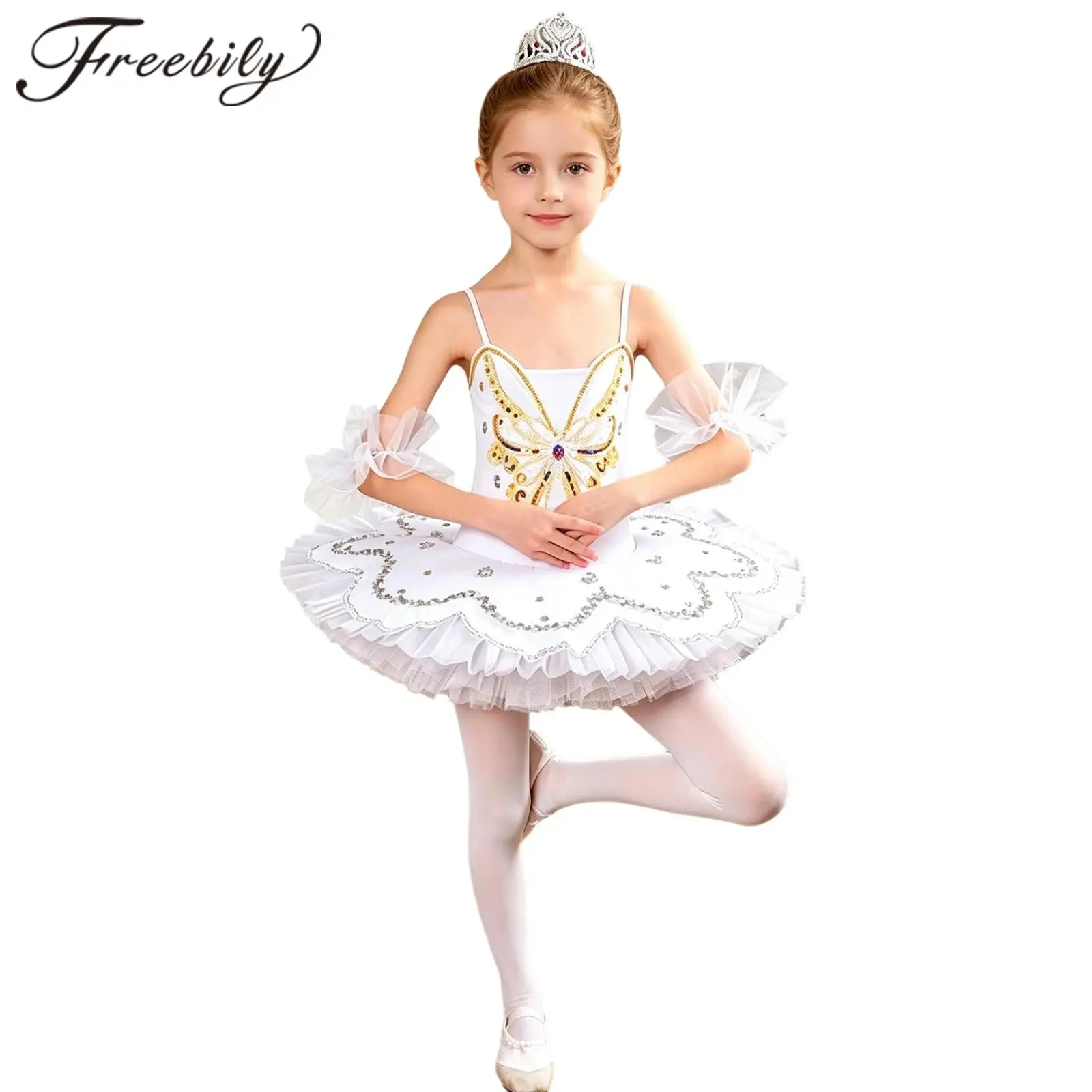 Ballerina Girls Tutu Dress Kids Spaghetti Straps Butterfly Pattern Layered Tulle Skirted Leotard Ballerina Dancewear
Ballerina Girls Tutu Dress Kids Spaghetti Straps Butterfly Pattern Layered Tulle Skirted Leotard Ballerina Dancewear