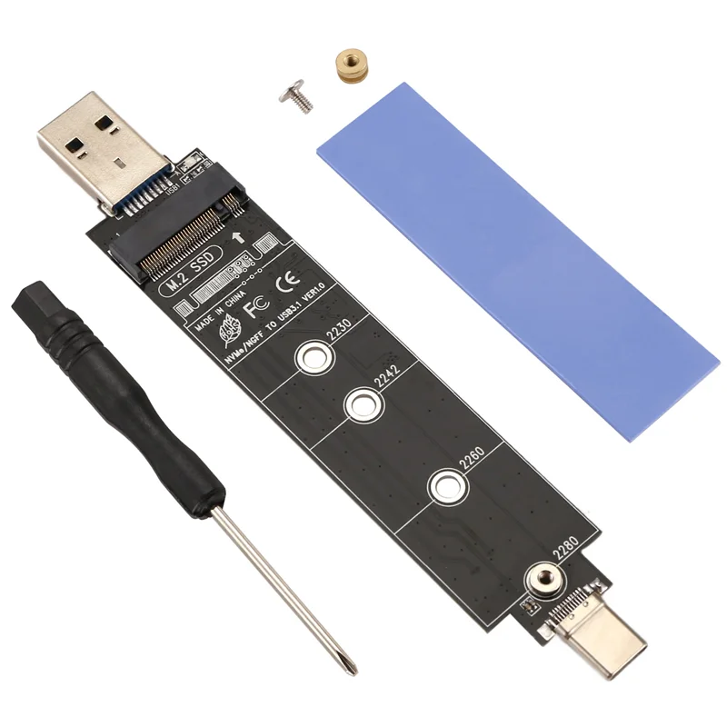 Изысканный двойной протокол Type-C Type-A M.2 NVME Pcie NGFF USB3.1 GEN2 10 Гбит/с M2 SSD-адаптер для 2230/2242/2260/2280 SSD
Изысканный двойной протокол Type-C Type-A M.2 NVME Pcie NGFF USB3.1 GEN2 10 Гбит/с M2 SSD-адаптер для 2230/2242/2260/2280 SSD