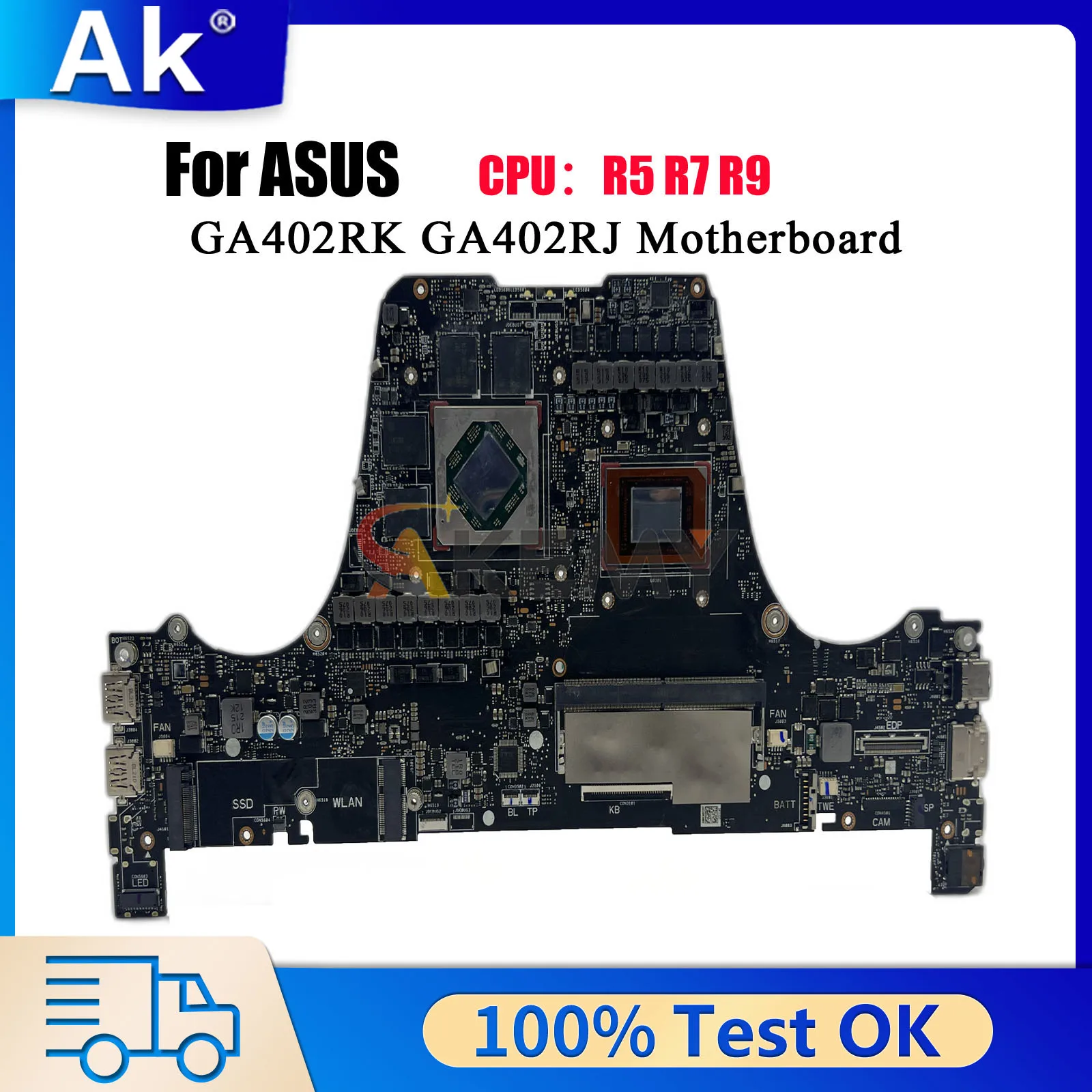 GA402RK Laptop Motherboard For ASUS ROG Zephyrus G14 GA402R GA402RJ GA402RK Notebook Mainboard With R5 R7 R9 CPU 117% tests OK
GA402RK Laptop Motherboard For ASUS ROG Zephyrus G14 GA402R GA402RJ GA402RK Notebook Mainboard With R5 R7 R9 CPU 117% tests OK