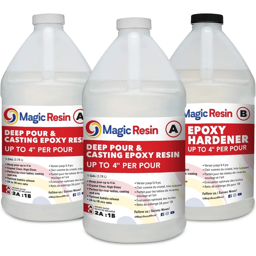 Deep Pour Epoxy Resin Kit 4 Inch Clear Casting River Table Art Woodworking Low Odor High Gloss Finish
Deep Pour Epoxy Resin Kit 4 Inch Clear Casting River Table Art Woodworking Low Odor High Gloss Finish