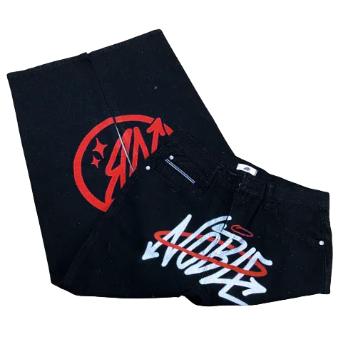 NOBLE Y2K Jeans Harajuku Retro Baggy Jeans 2023 New Black Pants Men New Punk Rock Hip Hop Gothic Wide Leg Trousers Streetwear
NOBLE Y2K Jeans Harajuku Retro Baggy Jeans 2023 New Black Pants Men New Punk Rock Hip Hop Gothic Wide Leg Trousers Streetwear