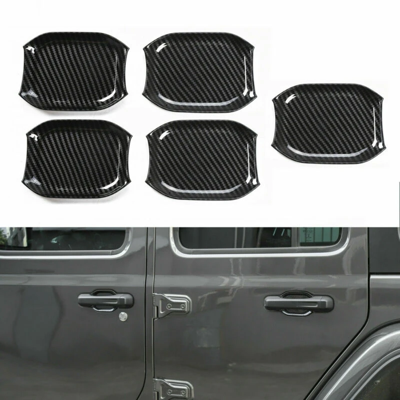 For Jeep Wrangler JL 2018-2020 Carbon Fiber Look Style Car Door Handle Covers with Inner Door Bowl Protection Accessories
For Jeep Wrangler JL 2018-2020 Carbon Fiber Look Style Car Door Handle Covers with Inner Door Bowl Protection Accessories