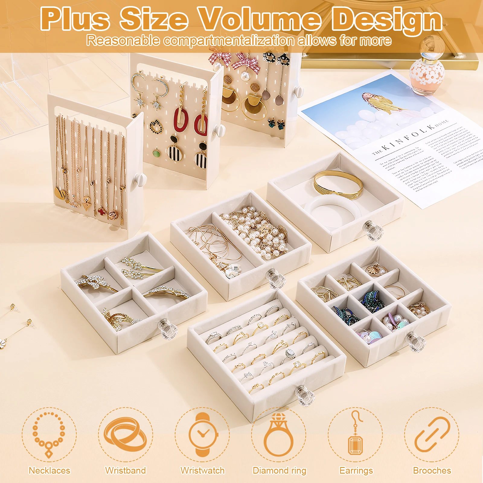 Jewelry Storage Box Necklace Earring Jewelry Organizer Stand Multifunctional Necklace Ring Display Holder Large Capacity Storage
Jewelry Storage Box Necklace Earring Jewelry Organizer Stand Multifunctional Necklace Ring Display Holder Large Capacity Storage
