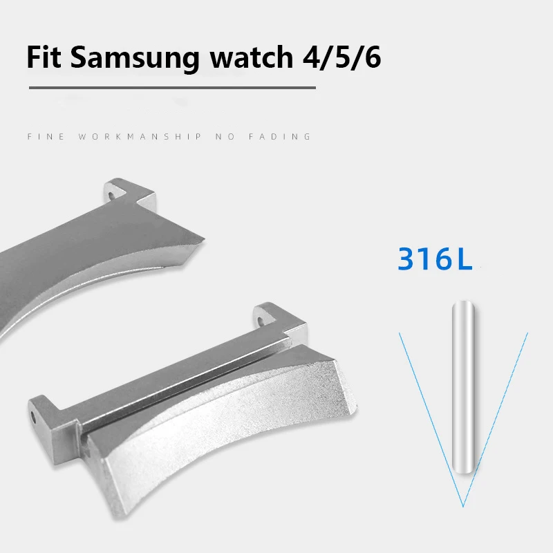 Connector for Samsung Galaxy watch 6/6 classic 47mm 43mm 44mm 40mm accessories Stainless Steel Quick fit Adapter 4/5/pro 45 band
Connector for Samsung Galaxy watch 6/6 classic 47mm 43mm 44mm 40mm accessories Stainless Steel Quick fit Adapter 4/5/pro 45 band