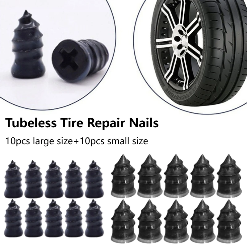 Tubeless Tire Repair Nails, Self-Tapping Screw Tire Plug for Car Motorcycle E-Scooter, Emergency Puncture Repair Tool
Tubeless Tire Repair Nails, Self-Tapping Screw Tire Plug for Car Motorcycle E-Scooter, Emergency Puncture Repair Tool