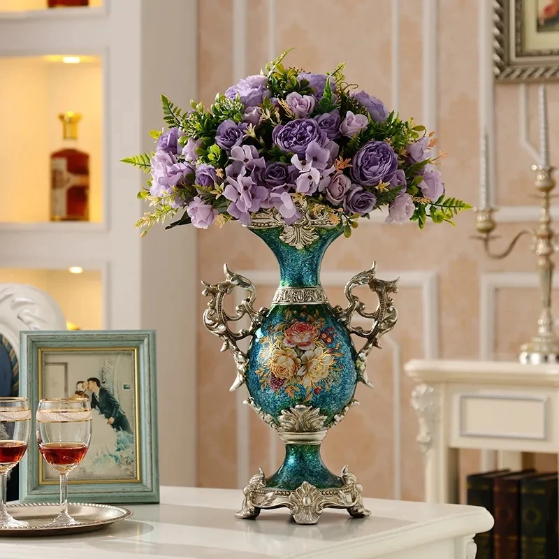 40CM European retro vase, living room flower vase, home decoration, dining table, European creative foyer decoration
40CM European retro vase, living room flower vase, home decoration, dining table, European creative foyer decoration