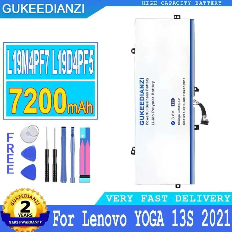 Premium Replacement 7200mAh Laptop Battery For Lenovo Yoga 13S 2021 7 Carbon 13ITL5 L19M4PF7 L19D4PF5
Premium Replacement 7200mAh Laptop Battery For Lenovo Yoga 13S 2021 7 Carbon 13ITL5 L19M4PF7 L19D4PF5