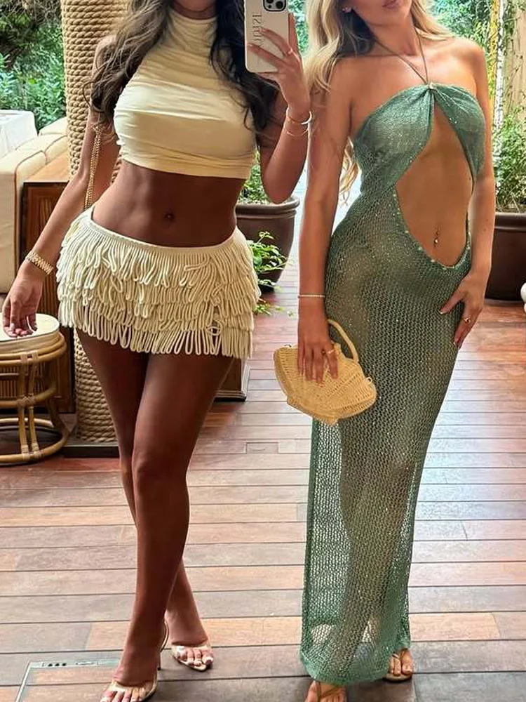 Elegant Sleeveless Pullover with Skirt Outfits Women Fashion Turtleneck Draped Yellow Suit Sexy Mini Skirt Slim Two Piece Sets
Elegant Sleeveless Pullover with Skirt Outfits Women Fashion Turtleneck Draped Yellow Suit Sexy Mini Skirt Slim Two Piece Sets