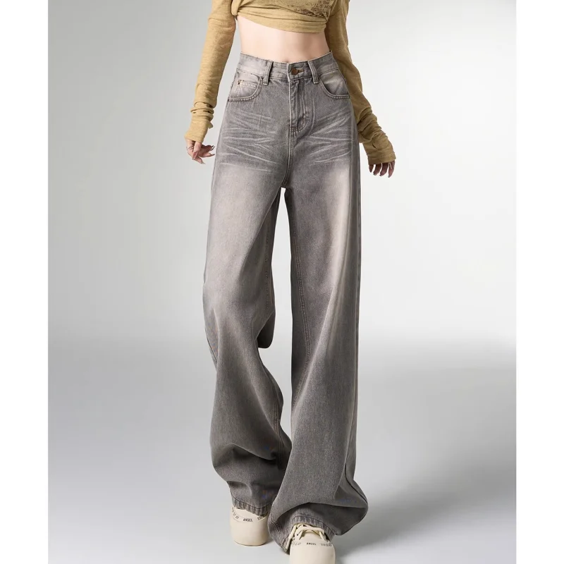 2025 Blue Women's Jeans High Waist Vintage Straight Baggy Denim Pants Streetwear Y2K Design Fashion Wide Leg Denim Trouser
2025 Blue Women's Jeans High Waist Vintage Straight Baggy Denim Pants Streetwear Y2K Design Fashion Wide Leg Denim Trouser
