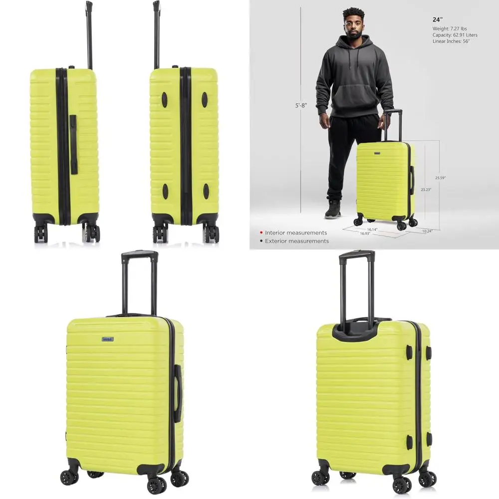 24 Inch Green Hardside Spinner Luggage with Dual Wheels for Spacious Travel
24 Inch Green Hardside Spinner Luggage with Dual Wheels for Spacious Travel