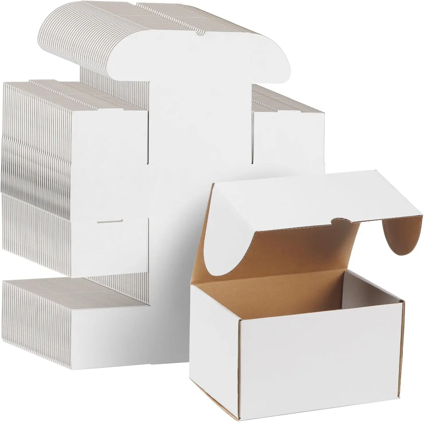 50 Pack 7x5x4 Shipping Boxes for Small Business, White Corrugated Cardboard Mailer Boxes
50 Pack 7x5x4 Shipping Boxes for Small Business, White Corrugated Cardboard Mailer Boxes