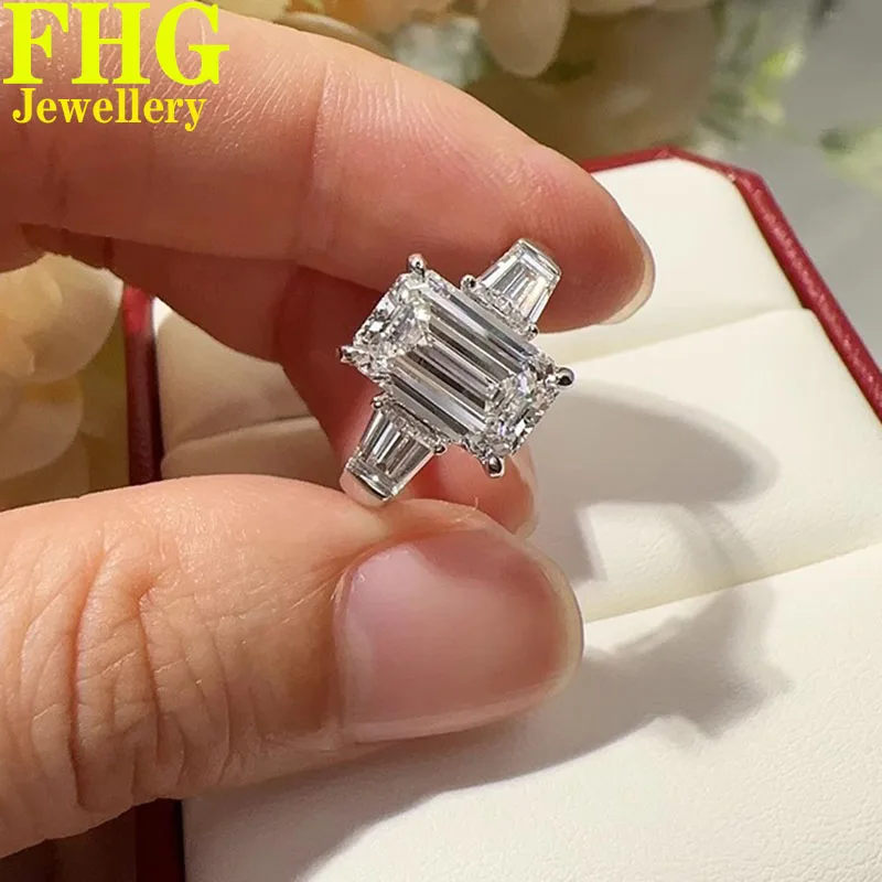 1, 2, 3, 4, 5, 6 карат, настоящее твердое кольцо Au375 из белого золота 9 карат, изумрудная форма, муассанит, бриллиант, женское обручальное кольцо на годовщину 
1, 2, 3, 4, 5, 6 карат, настоящее твердое кольцо Au375 из белого золота 9 карат, изумрудная форма, муассанит, бриллиант, женское обручальное кольцо на годовщину