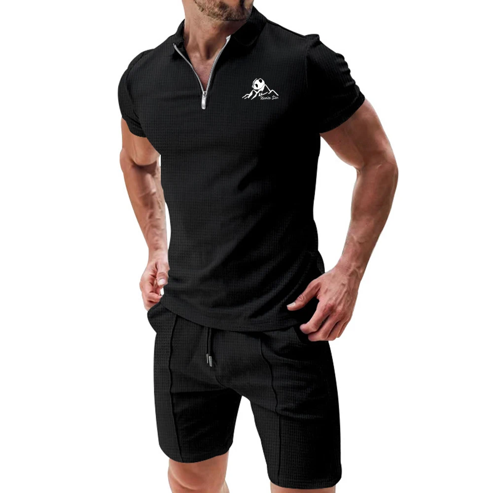 Summer Men's Sport Polo Set - Short Sleeve Fashion Zip-Up Shirt with Shorts - Men's Casual Street Two-Piece Set for Outdoor Spor
Summer Men's Sport Polo Set - Short Sleeve Fashion Zip-Up Shirt with Shorts - Men's Casual Street Two-Piece Set for Outdoor Spor