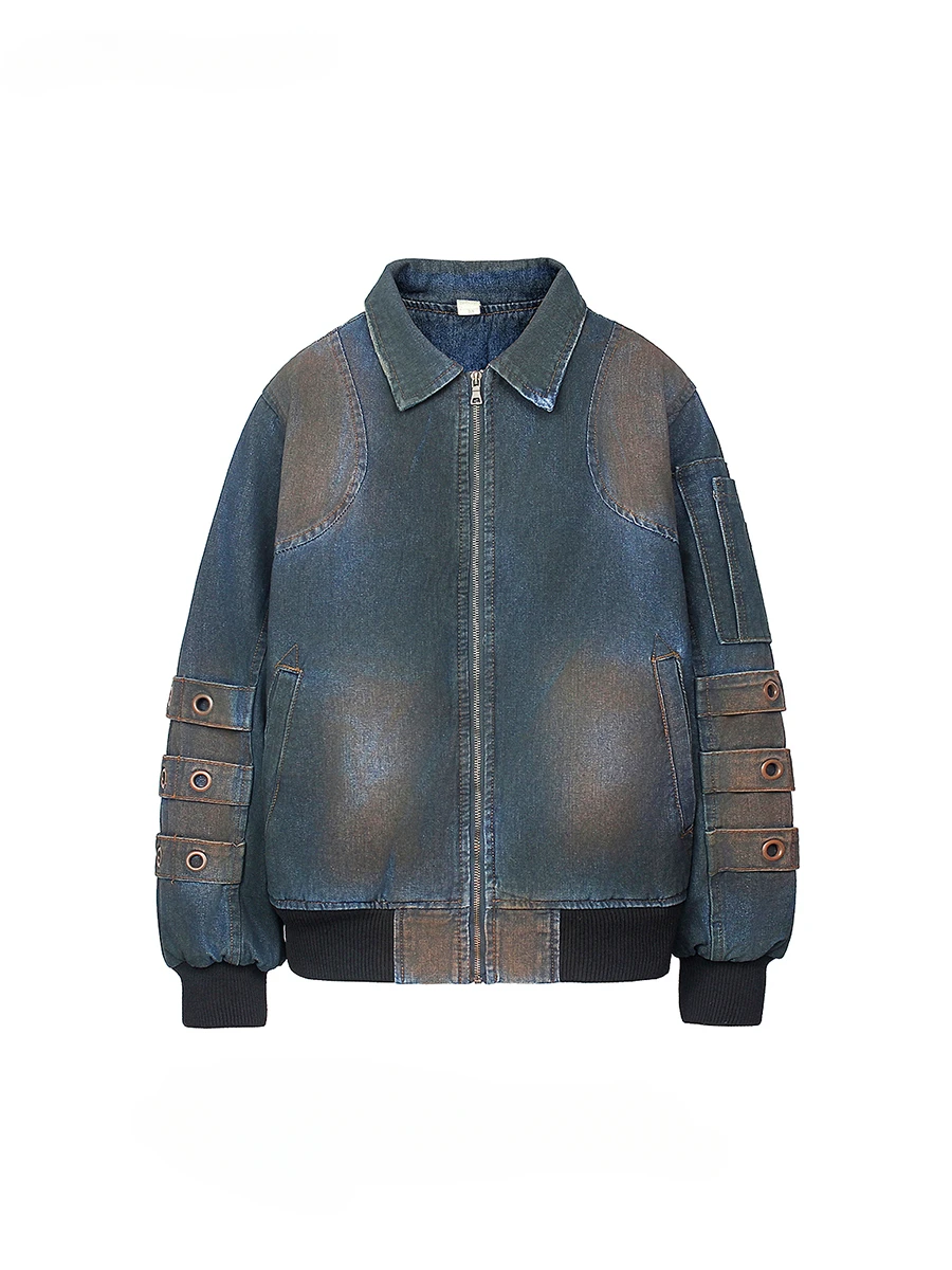 Trendy Brand Old Rust Dirty Dyed Denim Jackets Men's Autumn Winter Thick Warm Personalized Handsome Casual Loose Zipper Coats
Trendy Brand Old Rust Dirty Dyed Denim Jackets Men's Autumn Winter Thick Warm Personalized Handsome Casual Loose Zipper Coats