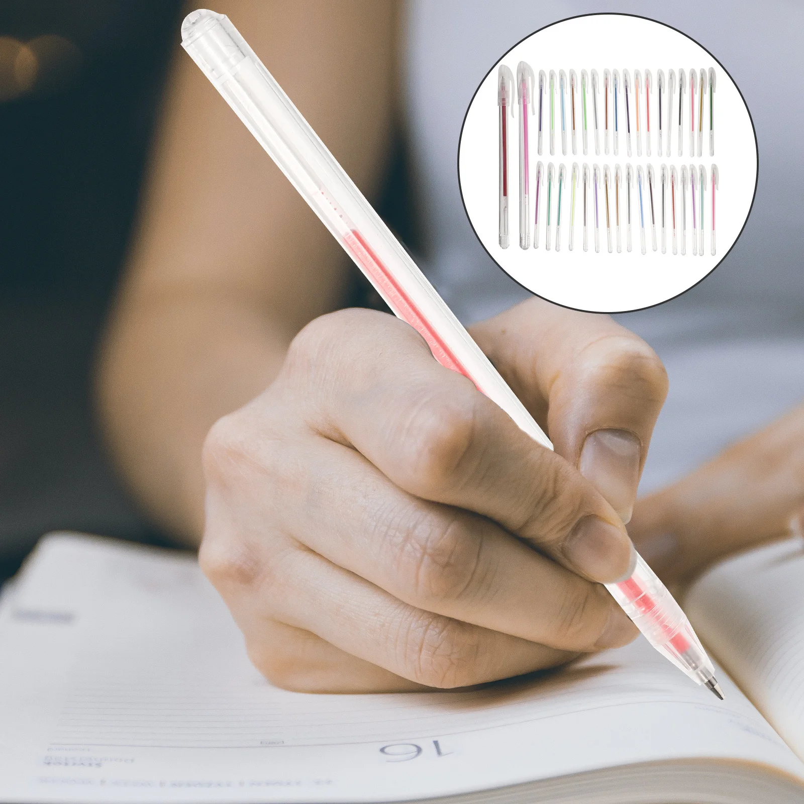 36Pcs Colorful Gel Pens Stable Writing Smooth Ink Production Kids Doodling Markers Drawing Tools Gel Pen Set Glitter Pens
36Pcs Colorful Gel Pens Stable Writing Smooth Ink Production Kids Doodling Markers Drawing Tools Gel Pen Set Glitter Pens