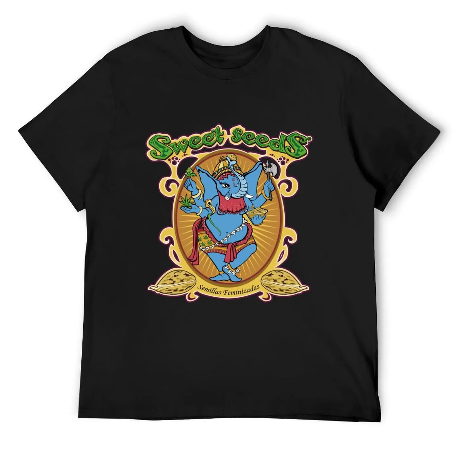 Sweet Seeds - Ganesha Canabica T-Shirt oversized t shirt funny gifts Luxury man Short sleeve tee men
Sweet Seeds - Ganesha Canabica T-Shirt oversized t shirt funny gifts Luxury man Short sleeve tee men