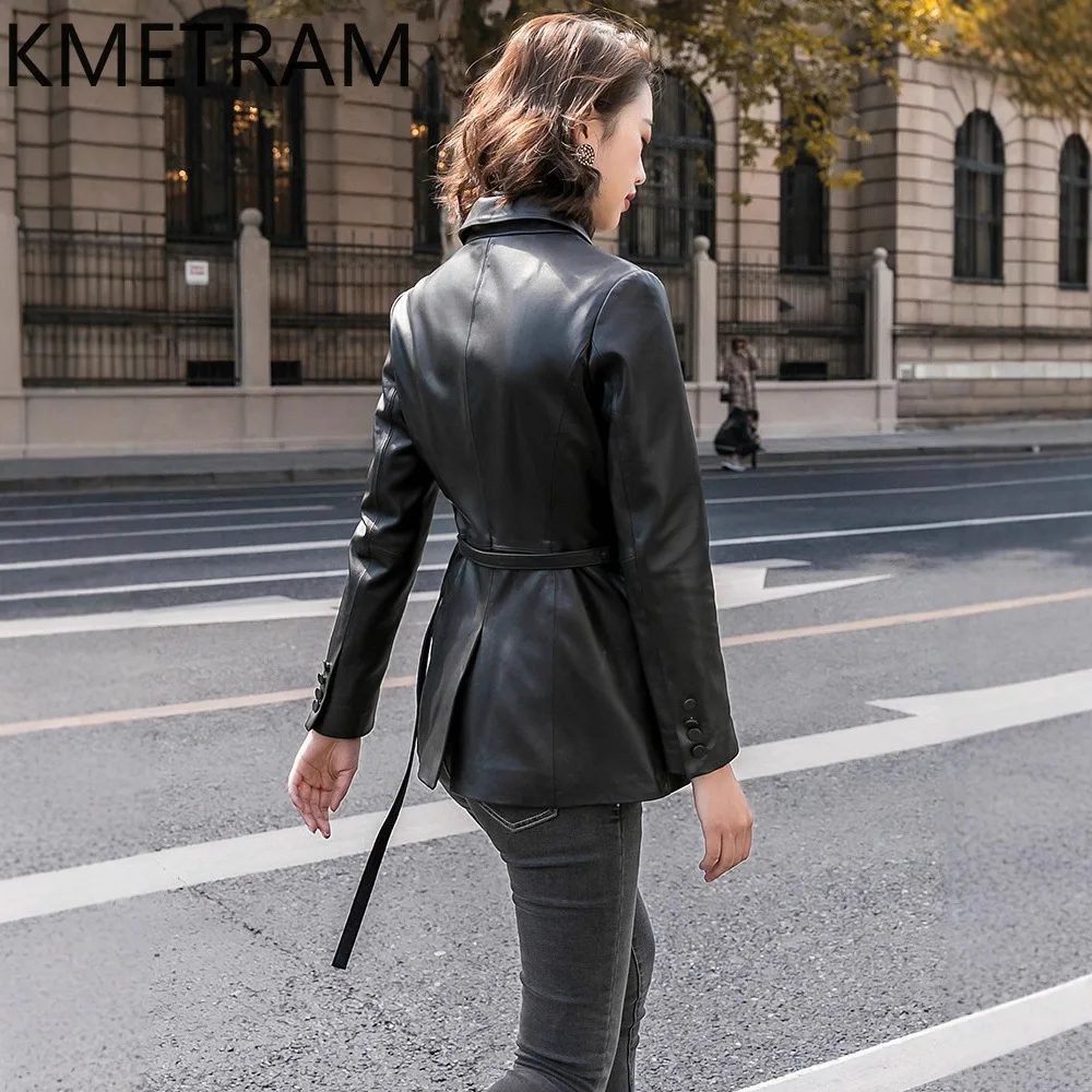 KMETRAM Real Top-Grain Sheepskin Leather Jacket Woman Short Slim Coat Belted Leather Jackets Autumn Women Clothing 2026 jaqueta
KMETRAM Real Top-Grain Sheepskin Leather Jacket Woman Short Slim Coat Belted Leather Jackets Autumn Women Clothing 2026 jaqueta