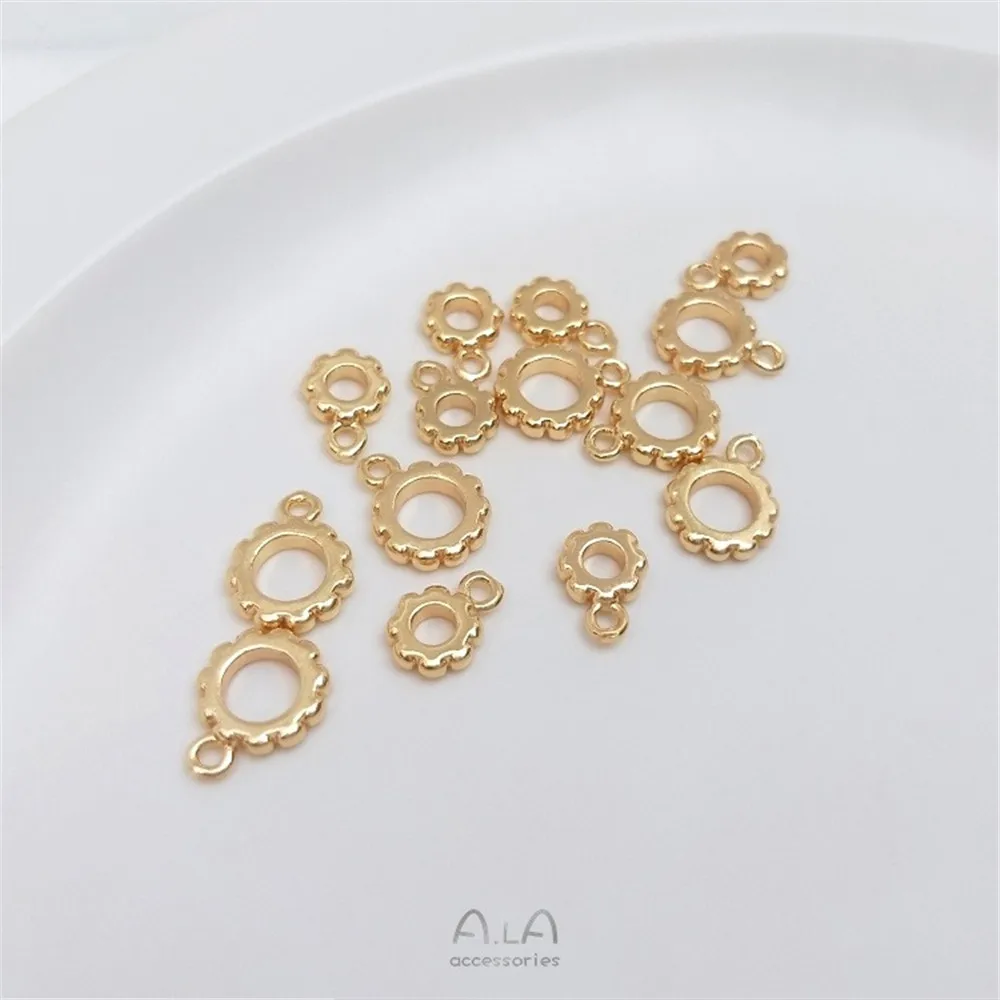 14K Gold Color Preservation Lace Closed Ring with Open Ring Pendant Ring Hanging Buckle Handmade DIY Jewelry Accessories
14K Gold Color Preservation Lace Closed Ring with Open Ring Pendant Ring Hanging Buckle Handmade DIY Jewelry Accessories