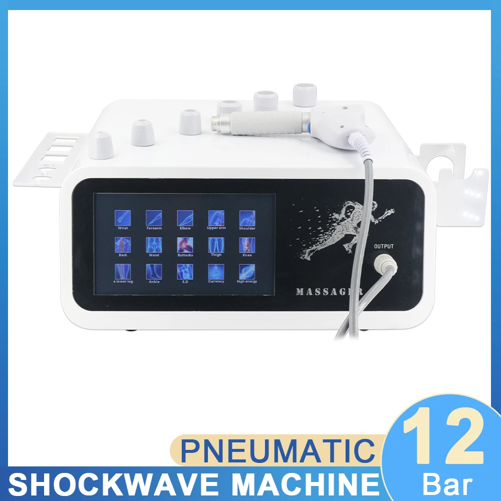 12Bar Pneumatic Shockwave Therapy Machine Tennis Elbow Joint Pain Relief Massager Professional Shock Wave Equipment Body Massage
12Bar Pneumatic Shockwave Therapy Machine Tennis Elbow Joint Pain Relief Massager Professional Shock Wave Equipment Body Massage