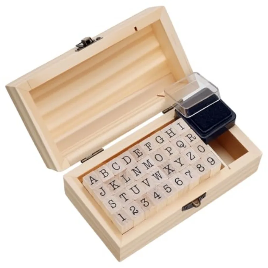 36 Pcs Wooden Rubber Stamps, Wooden Alphabet and Number Stamps with Wood Storage Box, Wood Letter and Number Stamp for DIY Craf
36 Pcs Wooden Rubber Stamps, Wooden Alphabet and Number Stamps with Wood Storage Box, Wood Letter and Number Stamp for DIY Craf