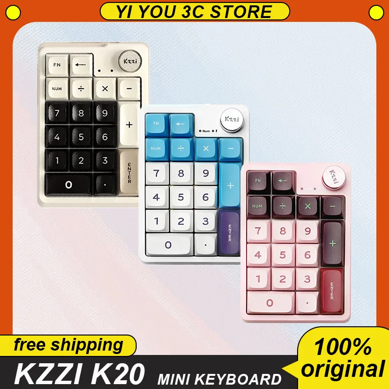 K20 Mini Keyboard Number Mechanical Keypad Hot-swap RGB Tri-mode Wireless PC Office Keyboard Gamer Accessories Laptop Keypad
K20 Mini Keyboard Number Mechanical Keypad Hot-swap RGB Tri-mode Wireless PC Office Keyboard Gamer Accessories Laptop Keypad