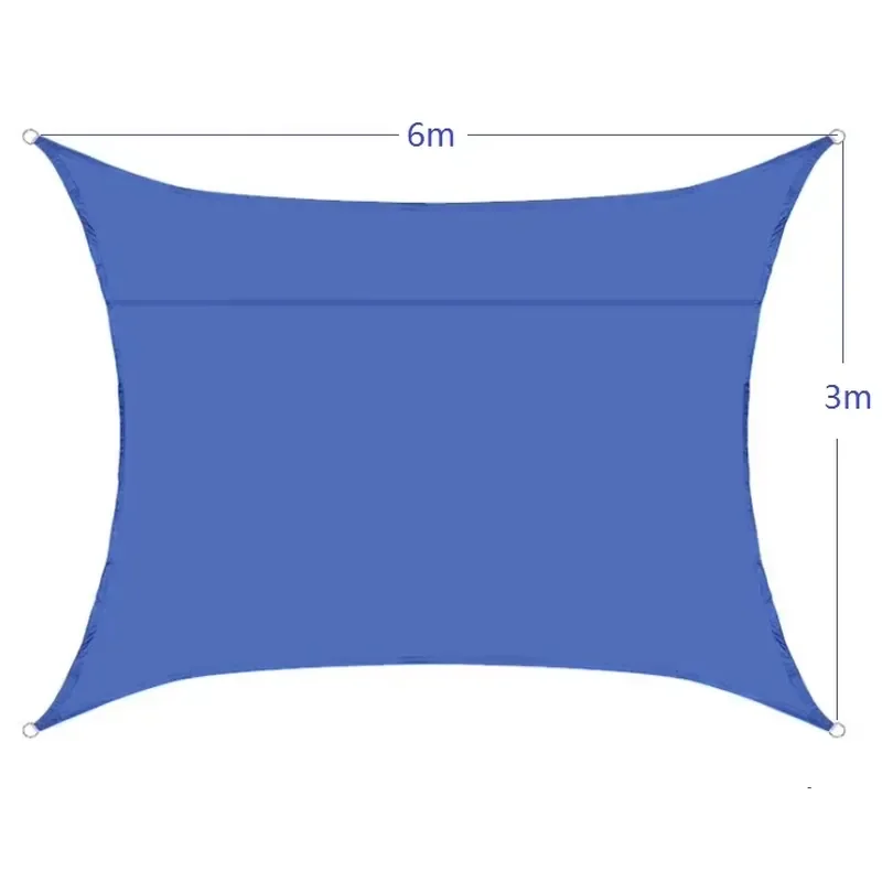 160GSM 3x6m Waterproof Rectangle Sun Shade Sail Vinyl Coated Oxford Polyester Canopy for Garden Patio
160GSM 3x6m Waterproof Rectangle Sun Shade Sail Vinyl Coated Oxford Polyester Canopy for Garden Patio