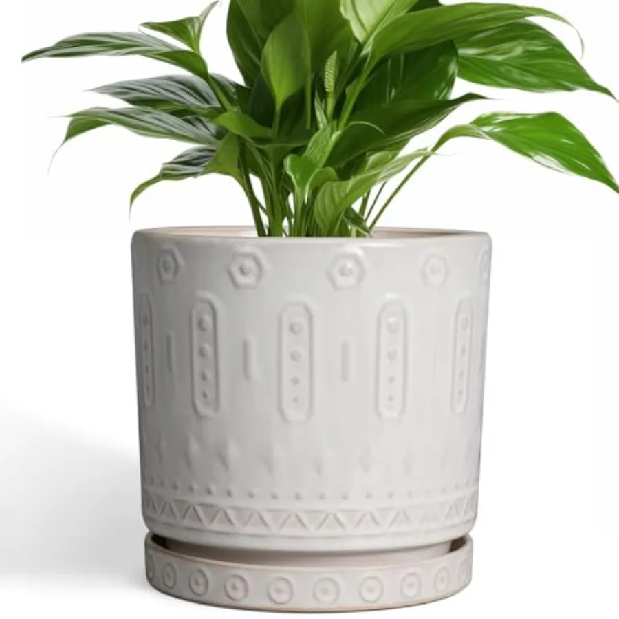 Ceramic Planter for Indoor Plants Plant Pot Outdoor Flower Pot with Drainage Holes and Saucer Modern Round Planter Succulent Po
Ceramic Planter for Indoor Plants Plant Pot Outdoor Flower Pot with Drainage Holes and Saucer Modern Round Planter Succulent Po