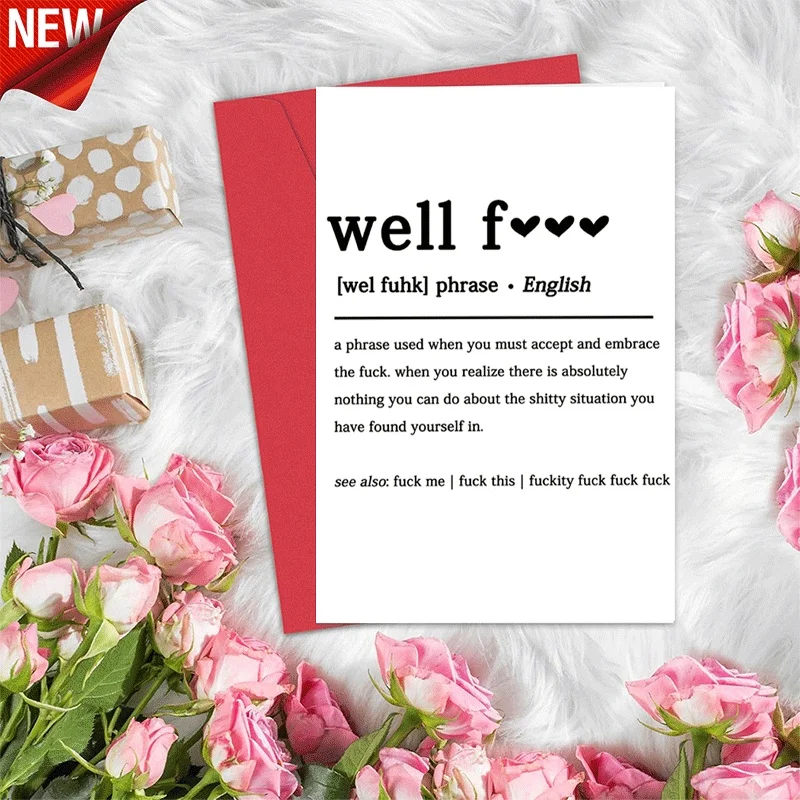 Funny Sarcastic Greeting Card, Well F Humor Quote Card, Adult Humor Greeting Card for Stressful Situation
Funny Sarcastic Greeting Card, Well F Humor Quote Card, Adult Humor Greeting Card for Stressful Situation