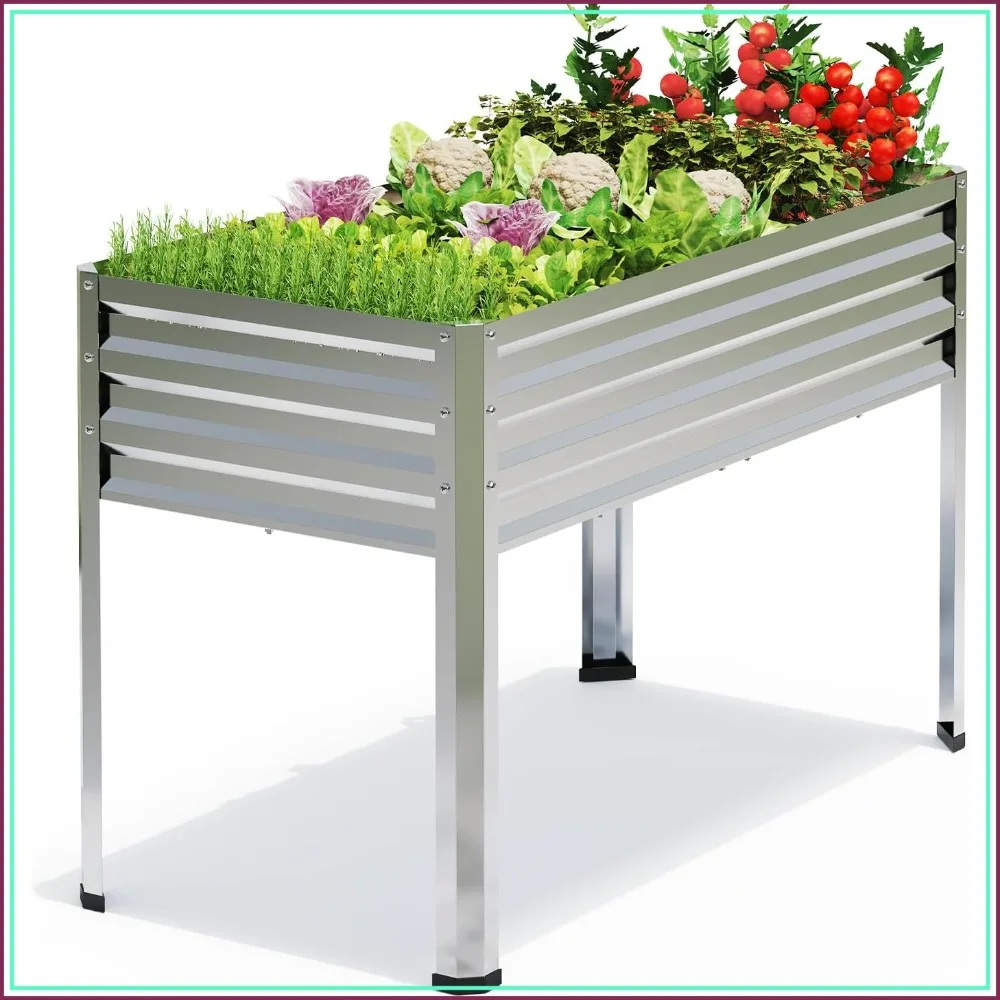 Galvanized Raised Garden Bed with Legs, 48"x24"x32", 48 Gallons, Large Metal Elevated Planter Box with Drainage Holes for Vegetables, Flowers, Backyard, Patio, Balcony
Galvanized Raised Garden Bed with Legs, 48"x24"x32", 48 Gallons, Large Metal Elevated Planter Box with Drainage Holes for Vegetables, Flowers, Backyard, Patio, Balcony