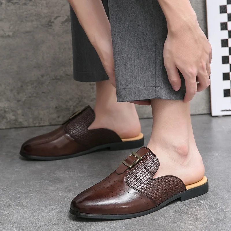 New Men Half Slippers Loafers Male Casual Black Brown Breathable Driving Shoes Zapatos Hombre,Summer Fashion Business Men's Shoe
New Men Half Slippers Loafers Male Casual Black Brown Breathable Driving Shoes Zapatos Hombre,Summer Fashion Business Men's Shoe