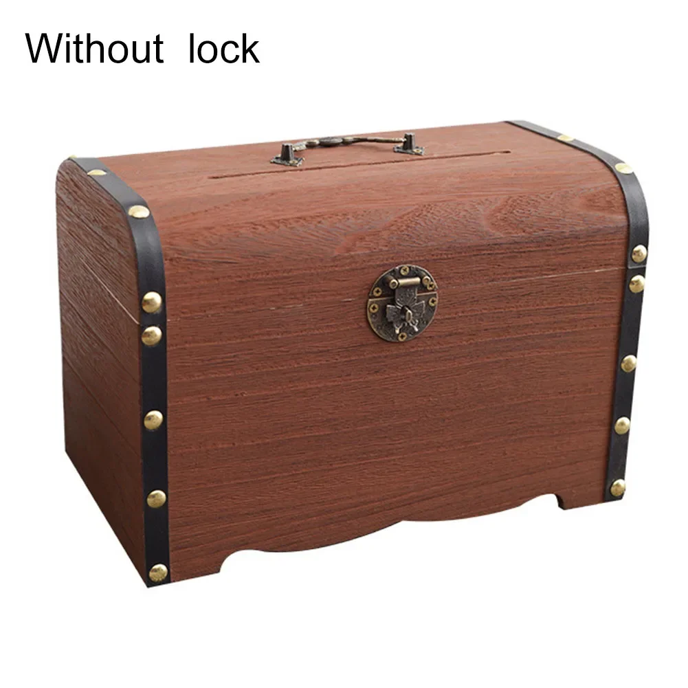 Retro Wooden Lid Treasure Chest with Lock and Key Stylish Coin Box for Safe Storage of Jewelry and Spare Change
Retro Wooden Lid Treasure Chest with Lock and Key Stylish Coin Box for Safe Storage of Jewelry and Spare Change