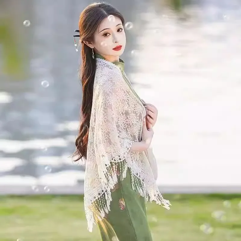 ww27 white shawl with cheongsam with tassel ancient fairy energy new Chinese cape cape
ww27 white shawl with cheongsam with tassel ancient fairy energy new Chinese cape cape