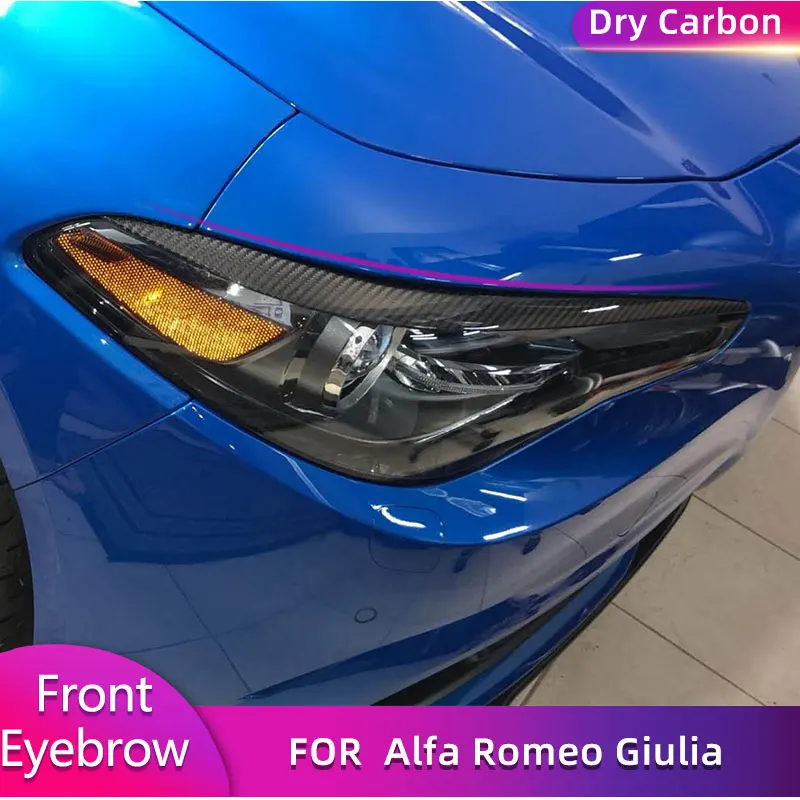Dry Carbon Fiber Front Bumper Headlight Eyebrow for Alfa Romeo Giulia Quadrifoglio Base TI 2015-2018 Car Front Eyelids Body Kits
Dry Carbon Fiber Front Bumper Headlight Eyebrow for Alfa Romeo Giulia Quadrifoglio Base TI 2015-2018 Car Front Eyelids Body Kits